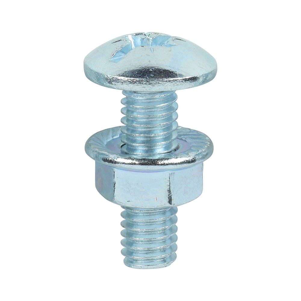 TIMCO Cable Tray Bolts with Flange Nuts - Zinc M6 x 20mm (200 Pack)