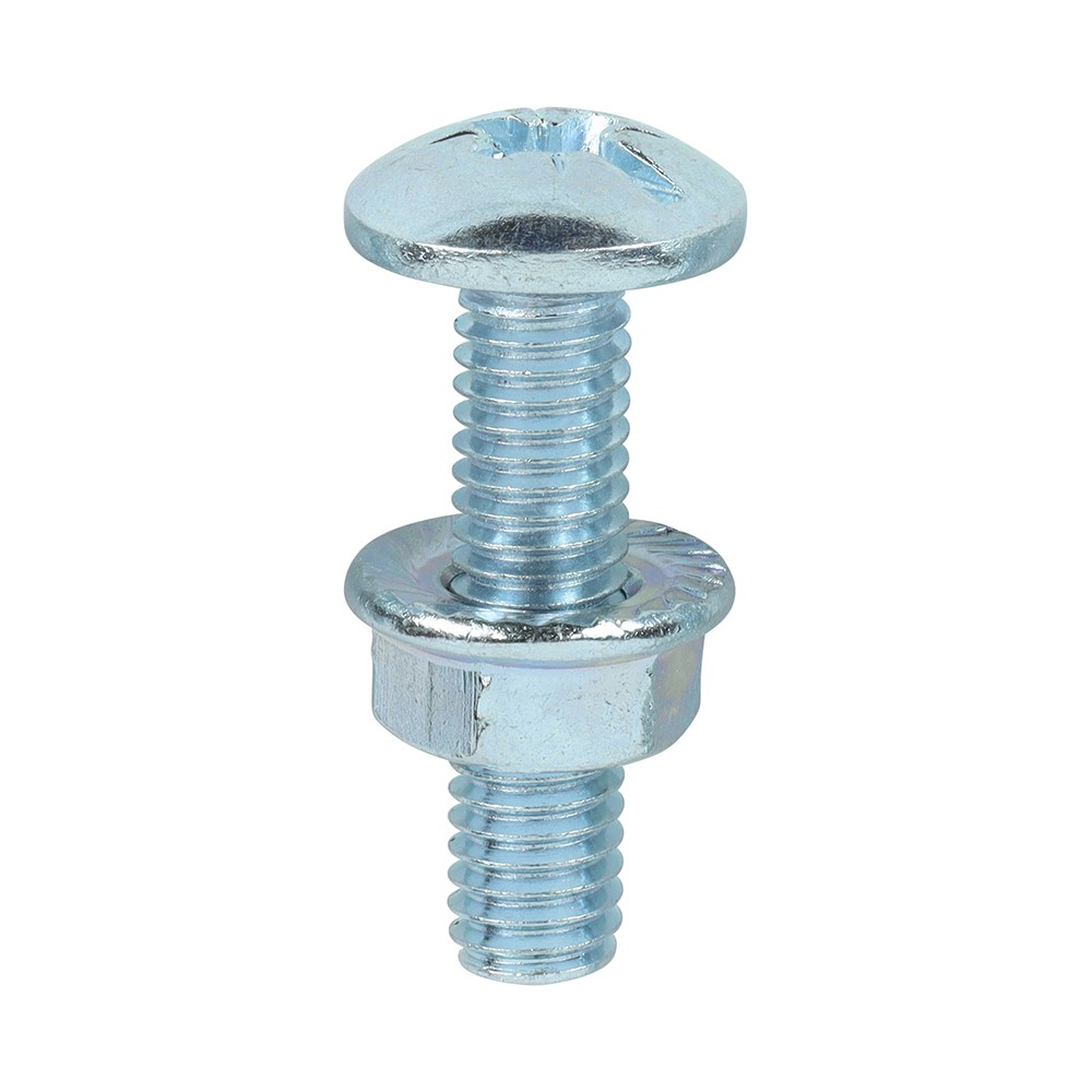 TIMCO Cable Tray Bolts with Flange Nuts - Zinc M6 x 25mm (200 Pack)
