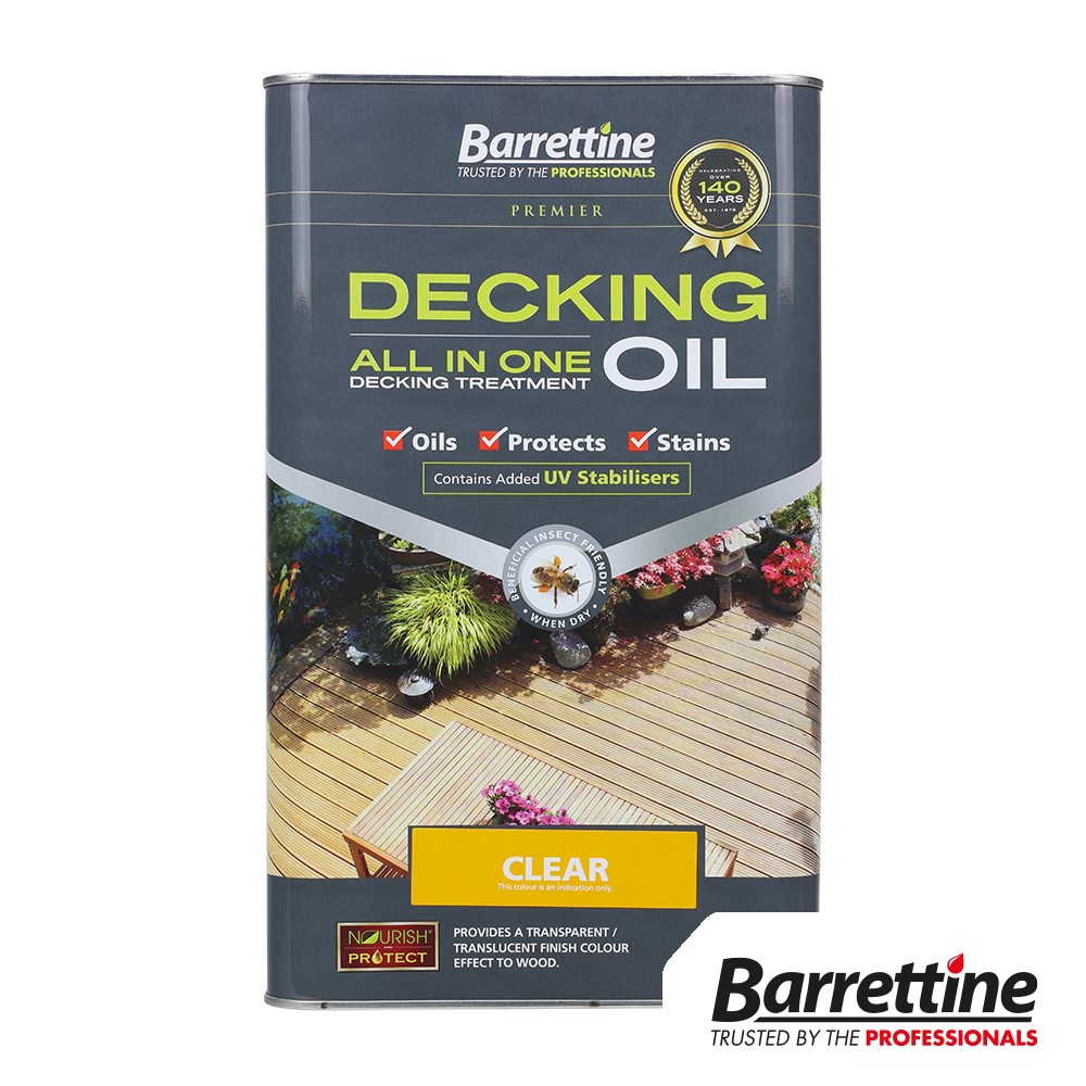 TIMCO Decking Oil All In One - Clear 5L (Pack of 2)