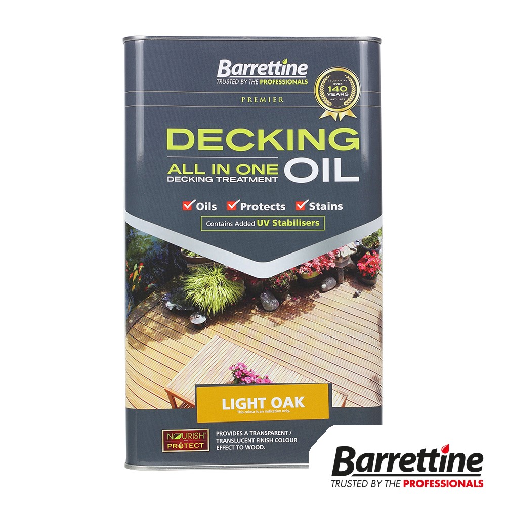 TIMCO Decking Oil All In One - Amber Light Oak 5L (Pack of 2)