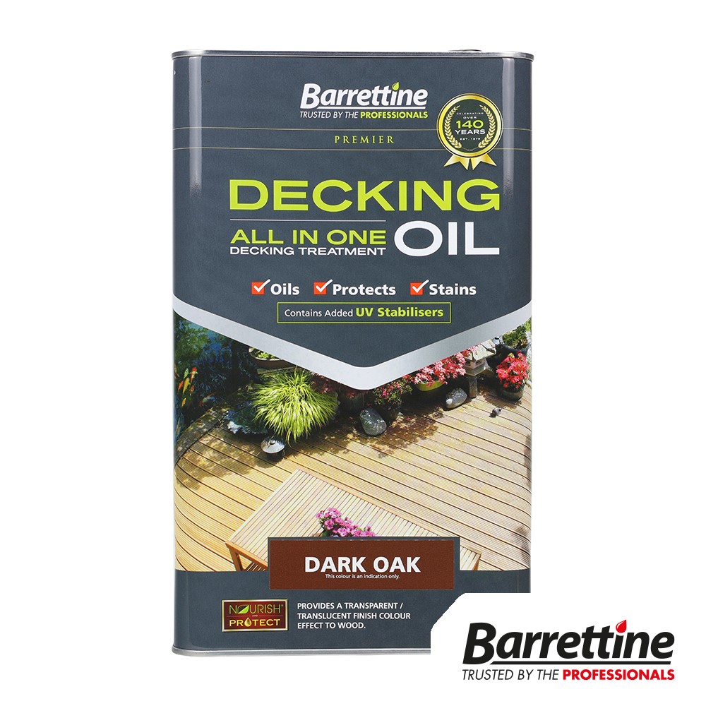 TIMCO Decking Oil All In One - Dark Oak 5L (Pack of 2)