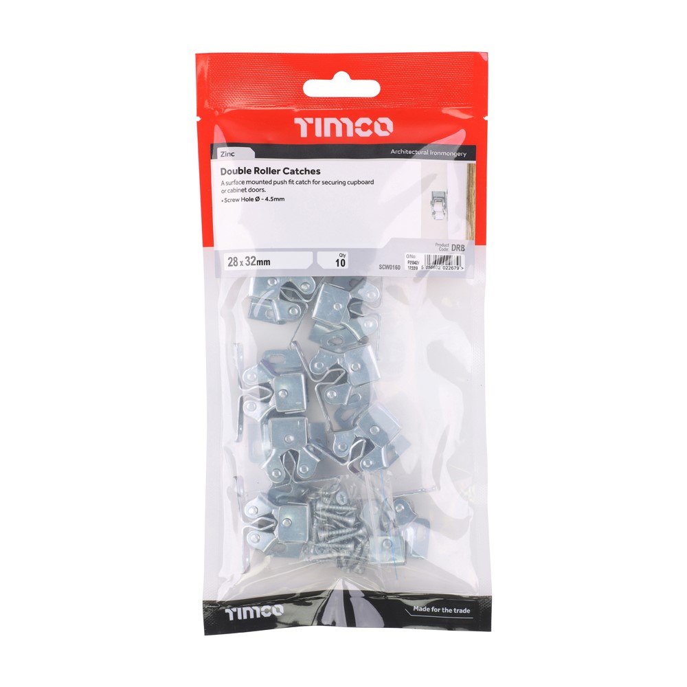 TIMCO Double Roller Catch - 28 x 32 x 1 (10 pack)