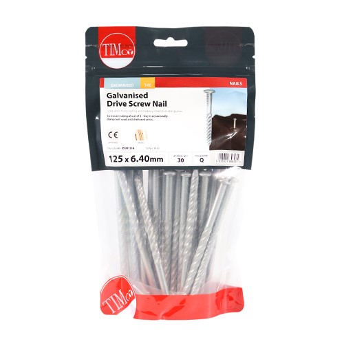 TIMCO Drive Screws - Galvanised 125 x 6.40mm (1kg)