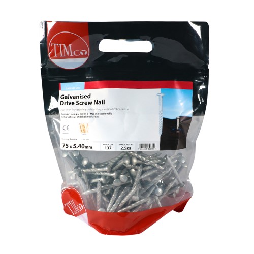 TIMCO Drive Screws - Galvanised 75 x 5.40mm (2.5kg)