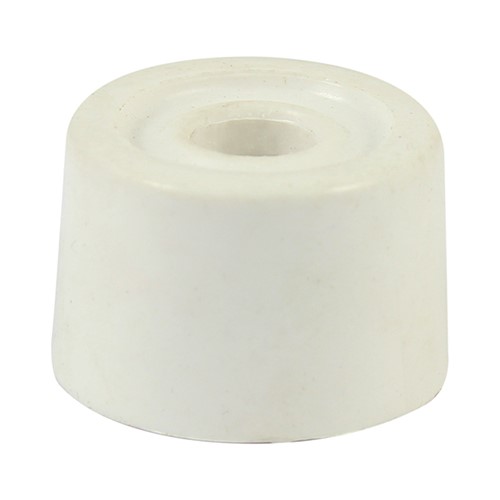 TIMCO PVC Door Stops - White 32 x 21mm (2)