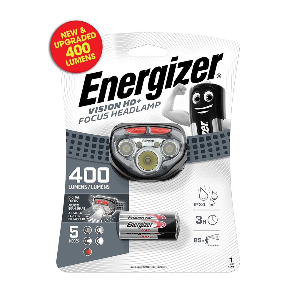 Energizer HD Focus LED Torch 400 Lumen Grey (1)