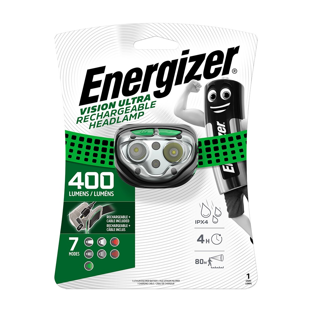 Energizer Rechargeable LED Torch 400 Lumen Green (1)