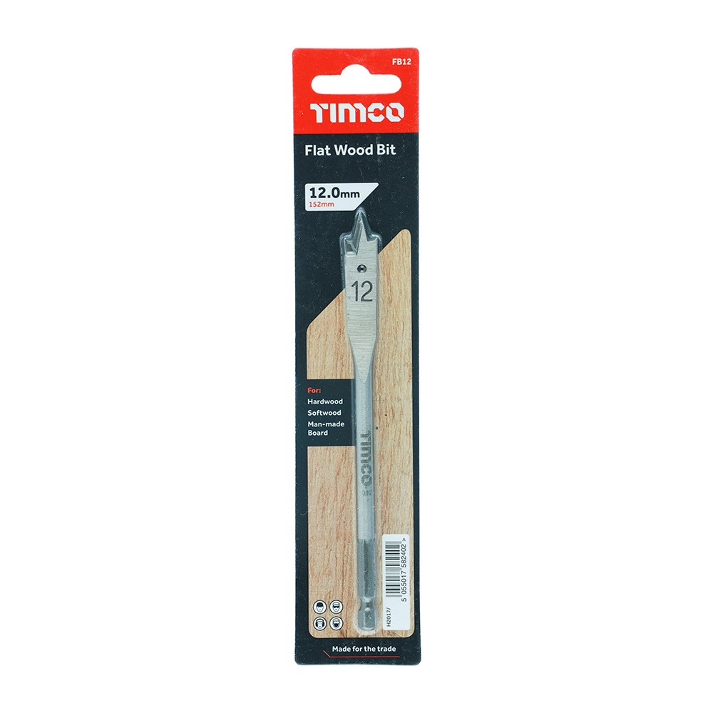 TIMCO Flat Wood Bit 12.0 x 152mm