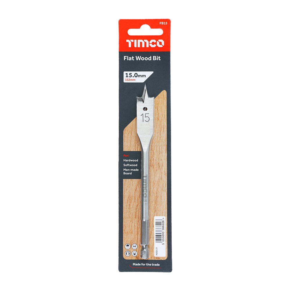 TIMCO Flat Wood Bit 15.0 x 152mm