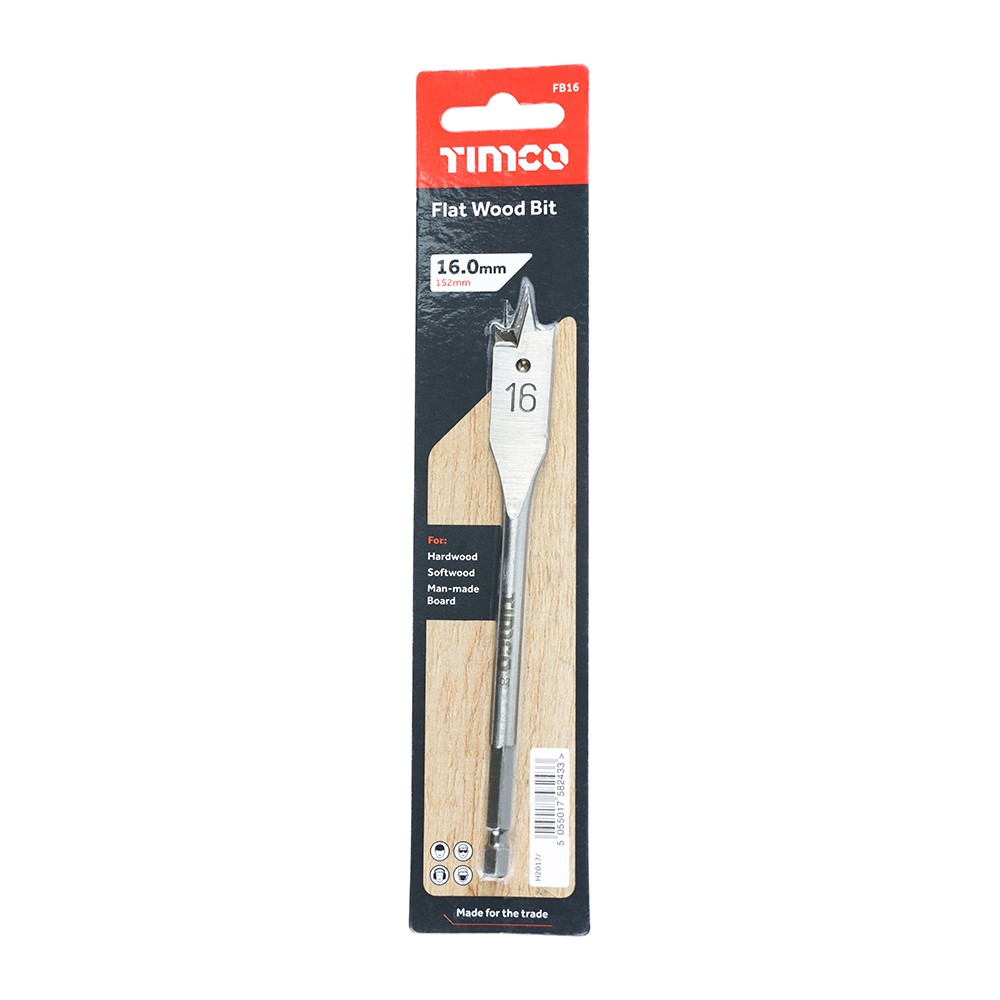 TIMCO Flat Wood Bit 16.0 x 152mm