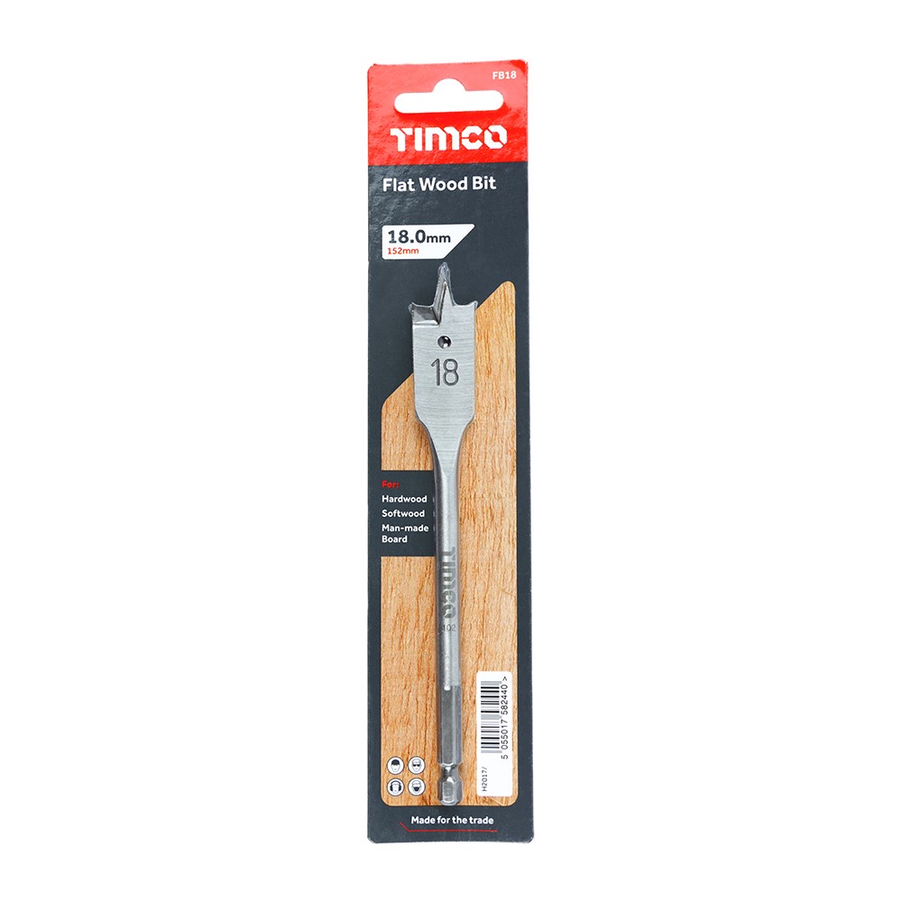TIMCO Flat Wood Bit 18.0 x 152mm