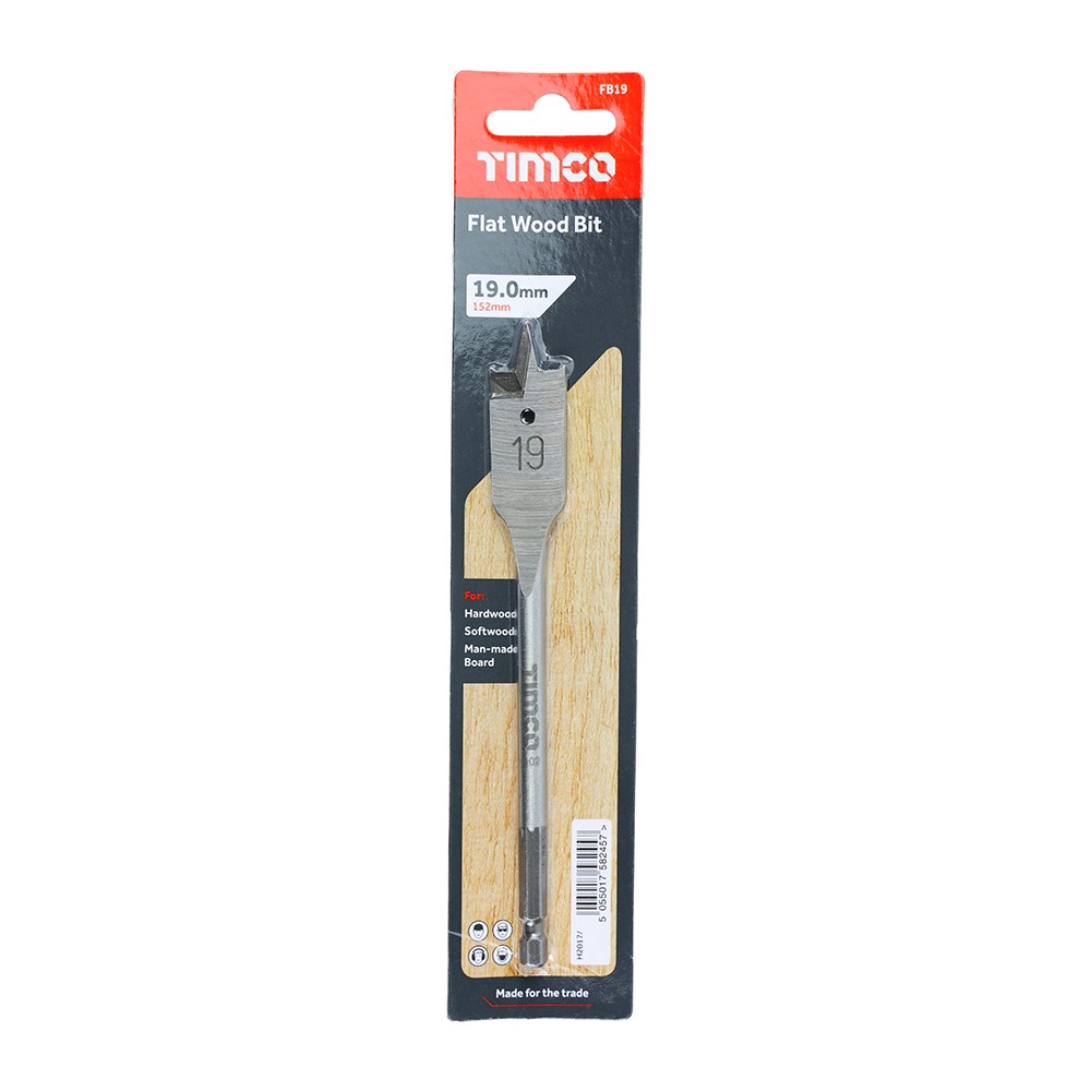 TIMCO Flat Wood Bit 19.0 x 152mm