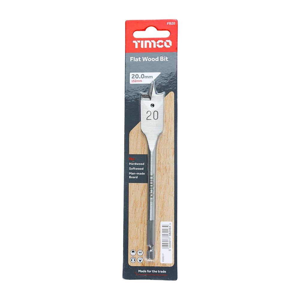 TIMCO Flat Wood Bit 20.0 x 152mm