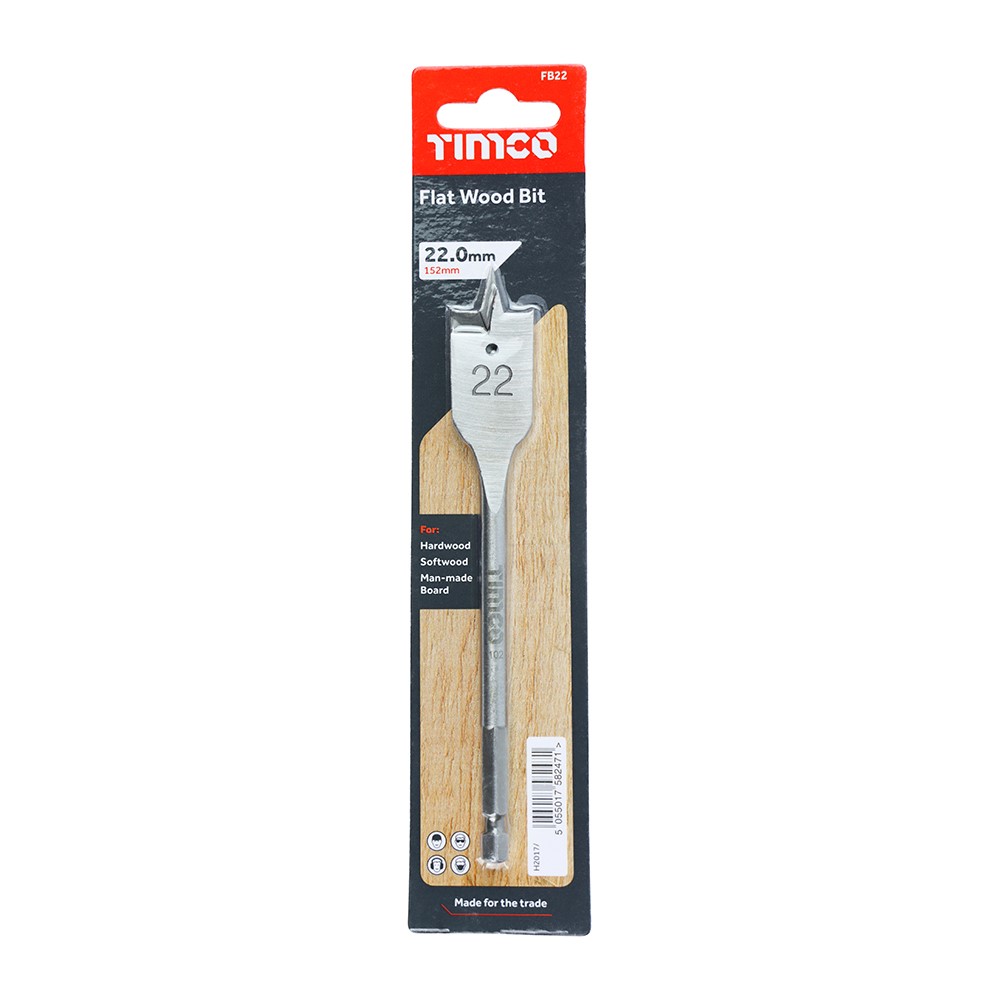TIMCO Flat Wood Bit 22.0 x 152mm