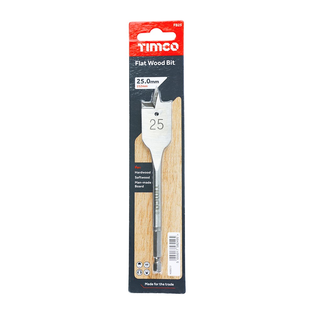TIMCO Flat Wood Bit 25.0 x 152mm