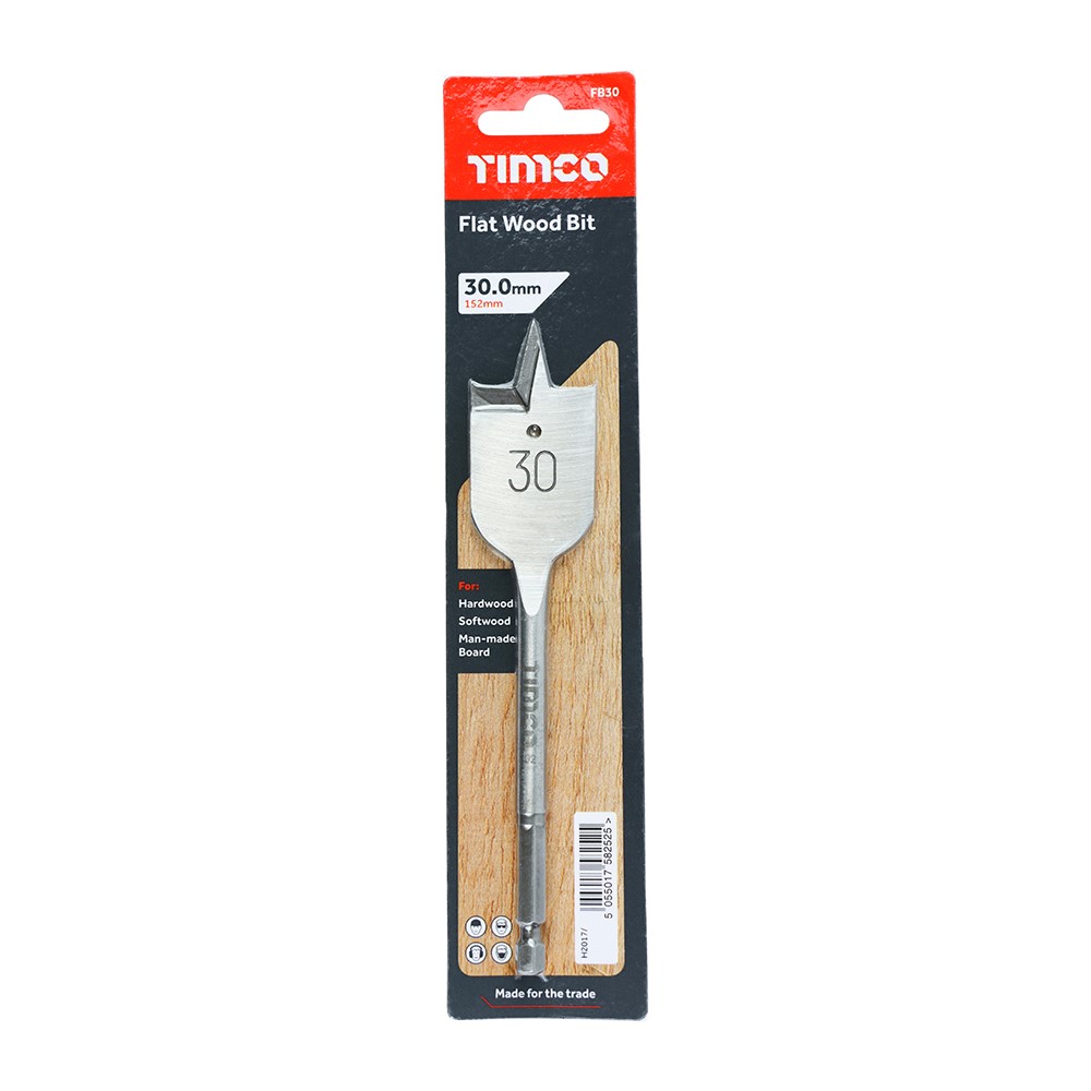 TIMCO Flat Wood Bit 30.0 x 152mm