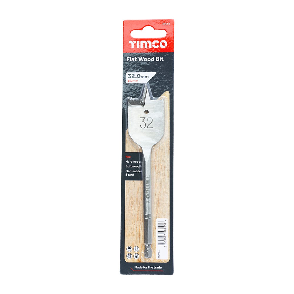 TIMCO Flat Wood Bit 32.0 x 152mm