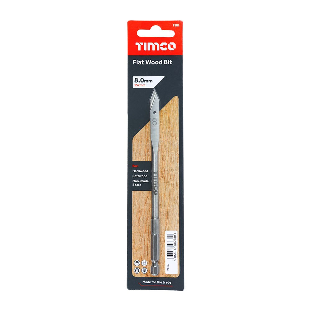 TIMCO Flat Wood Bit 8.0 x 152mm