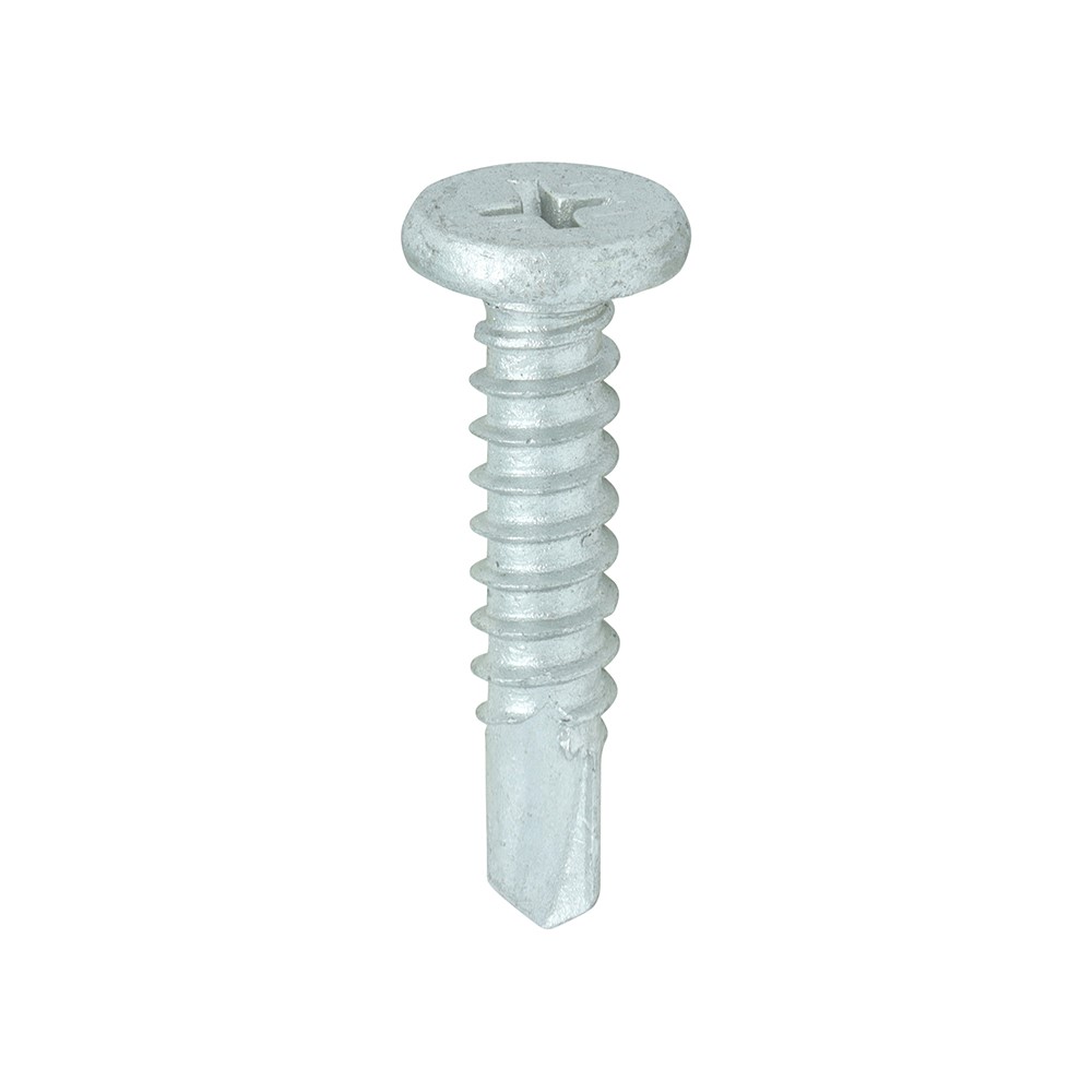 TIMCO Metal Construction Sheet & Framing Screws - PH - Low Profile Pancake - Exterior - Silver Organic 5.5 x 26mm (500 Pack)