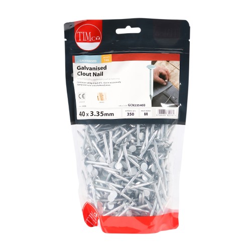 TIMCO Clout Nails - Galvanised 40 x 3.35mm (1kg)
