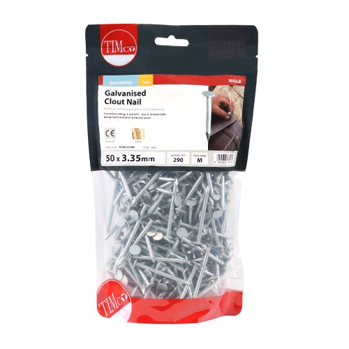 TIMCO Clout Nails - Galvanised 50 x 3.35mm (1kg)
