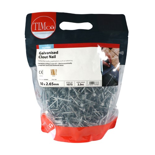 TIMCO Clout Nail - Galvanised 50 x 2.65mm (2.5kg)
