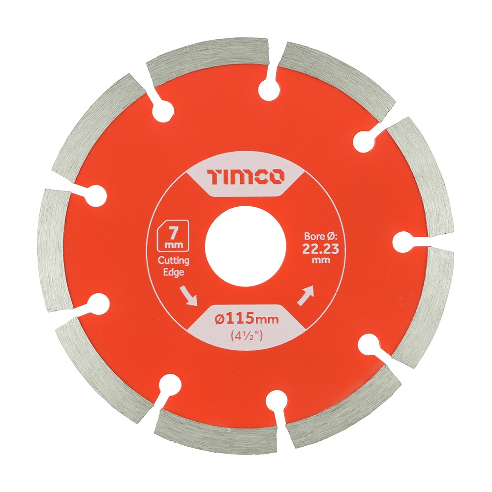 TIMCO General Purpose Diamond Blade - Segmented 115 x 22.2mm (3 Pack)