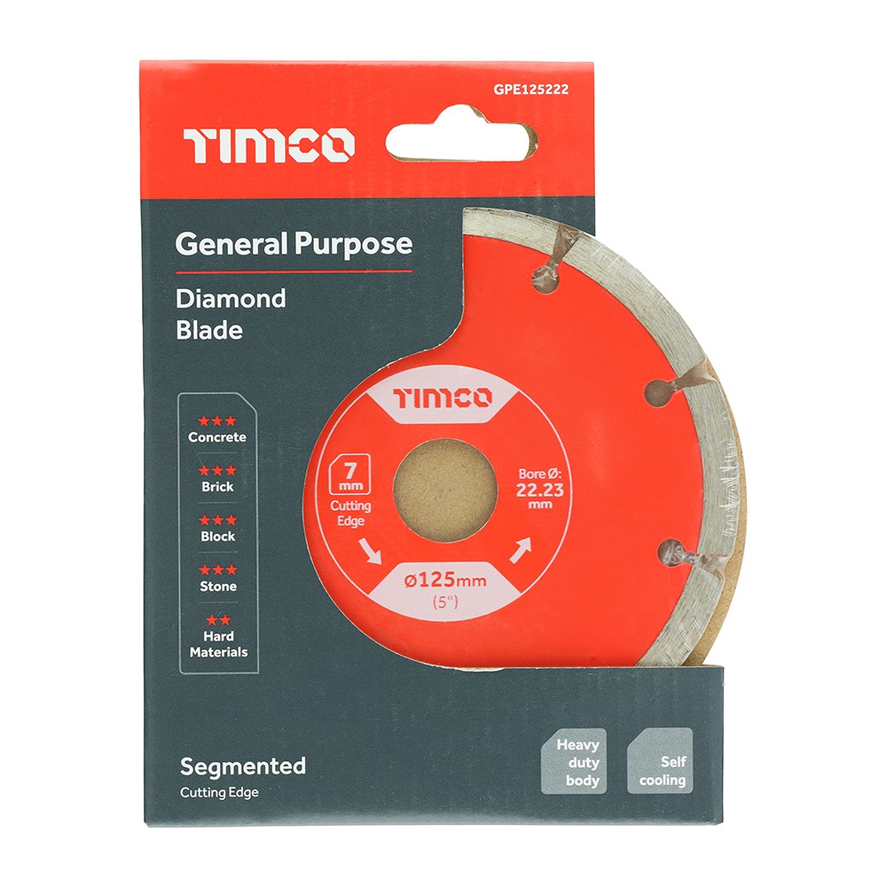 TIMCO Premium Diamond Blade Segmented 125 x 22.2mm