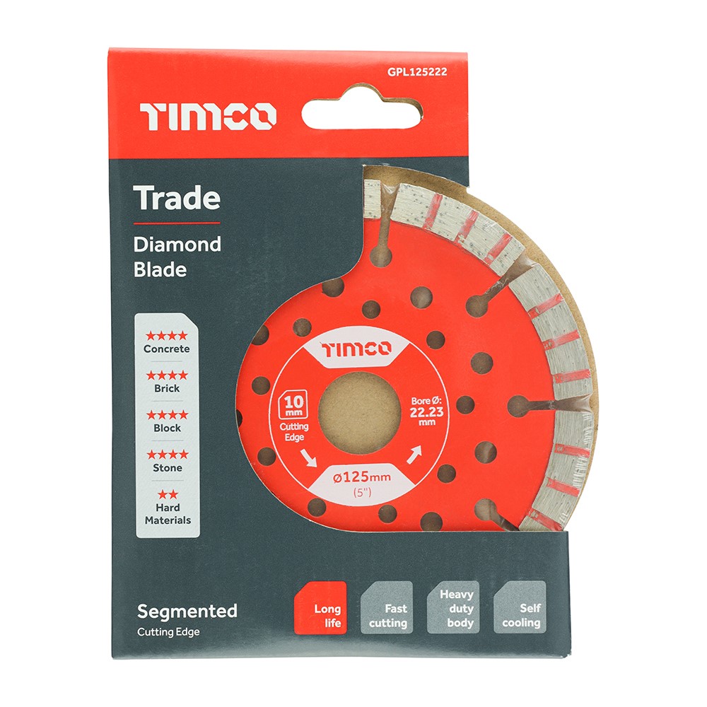 TIMCO Trade Diamond Blade - Segmented 125 x 22.2mm