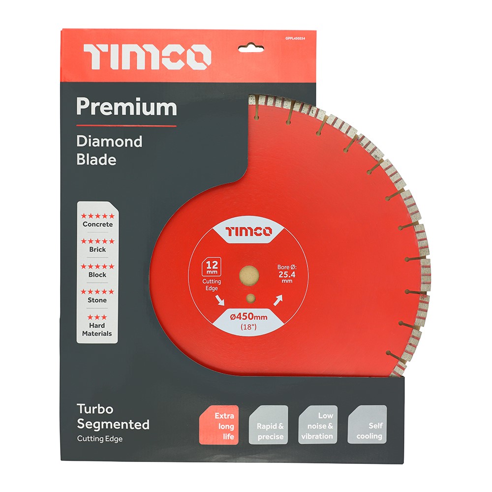 TIMCO Premium Diamond Blade - Turbo Segmented 450 x 25.4mm