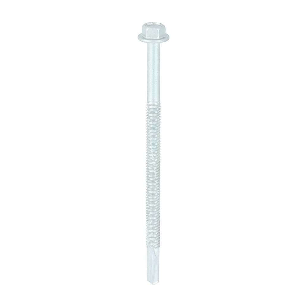 TIMCO Metal Construction Heavy Section Screws - Hex - Self-Drilling - Exterior - Silver Organic 5.5 x 100mm (100 Pack)