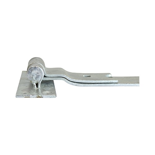 TIMCO Pair of Cranked Band & Hook On Plates - Hot Dipped Galvanised 250mm (2)