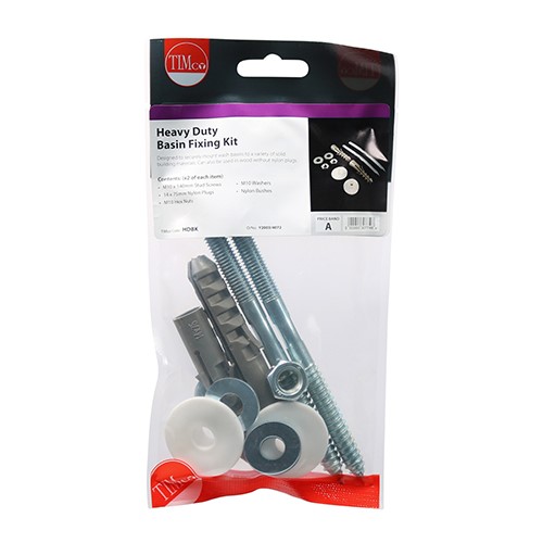 TIMCO Basin Fixing Kit - Heavy Duty Heavy Duty Kit (2)