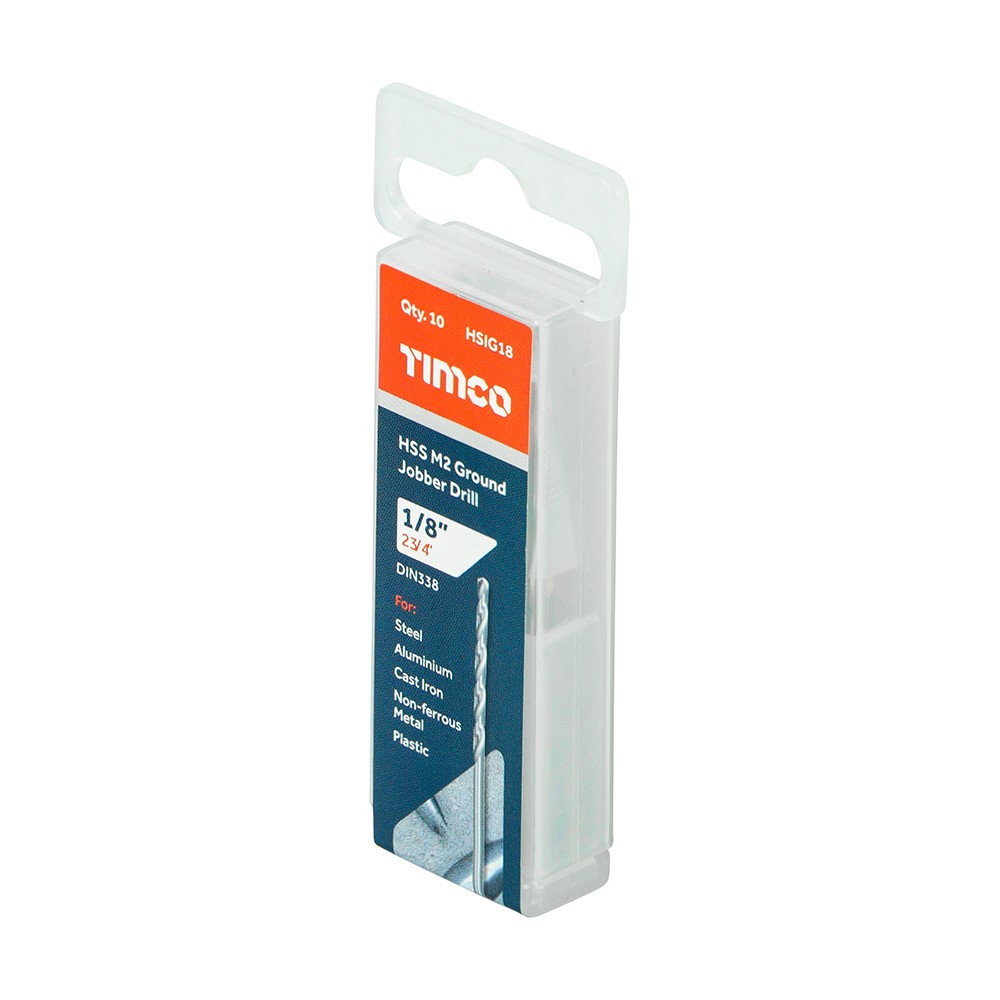 TIMCO Ground Jobber Drills - HSS M2 1/8