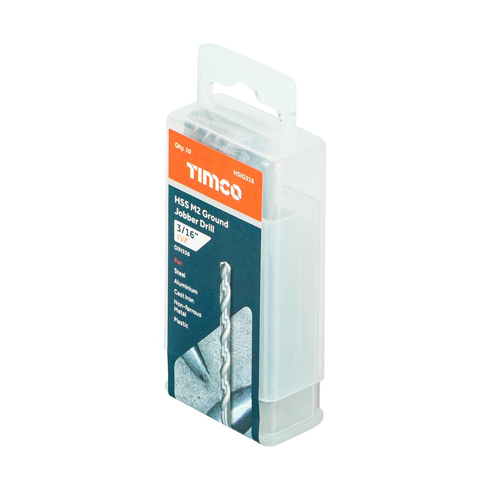 TIMCO Ground Jobber Drills - HSS M2 3/16