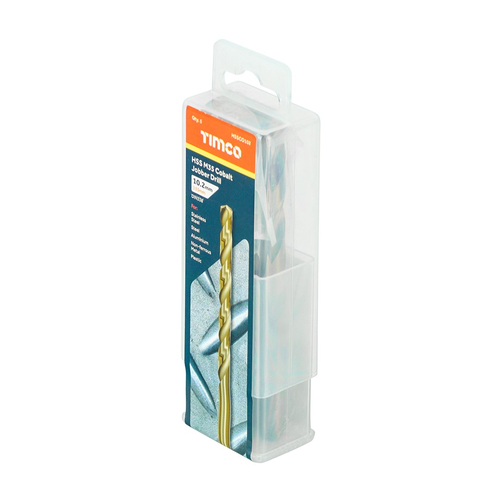 TIMCO Ground Jobber Drills - Cobalt M35 10.2mm (5 Tube)