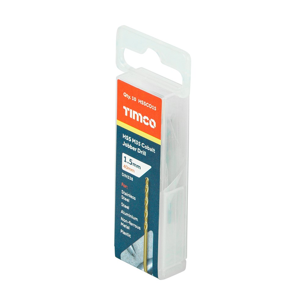 TIMCO Ground Jobber Drills - Cobalt M35 1.5mm (10 Tube)