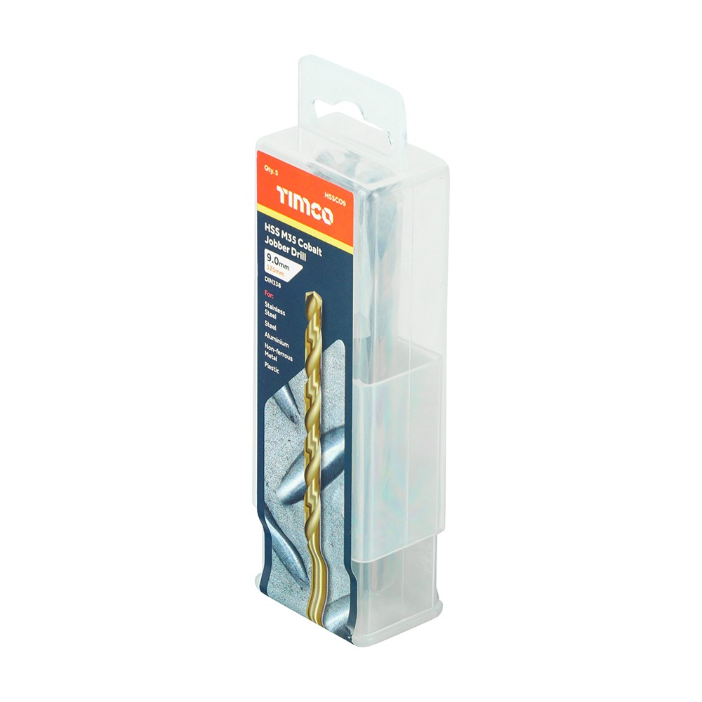 TIMCO Ground Jobber Drills - Cobalt M35 9.0mm (5 Tube)