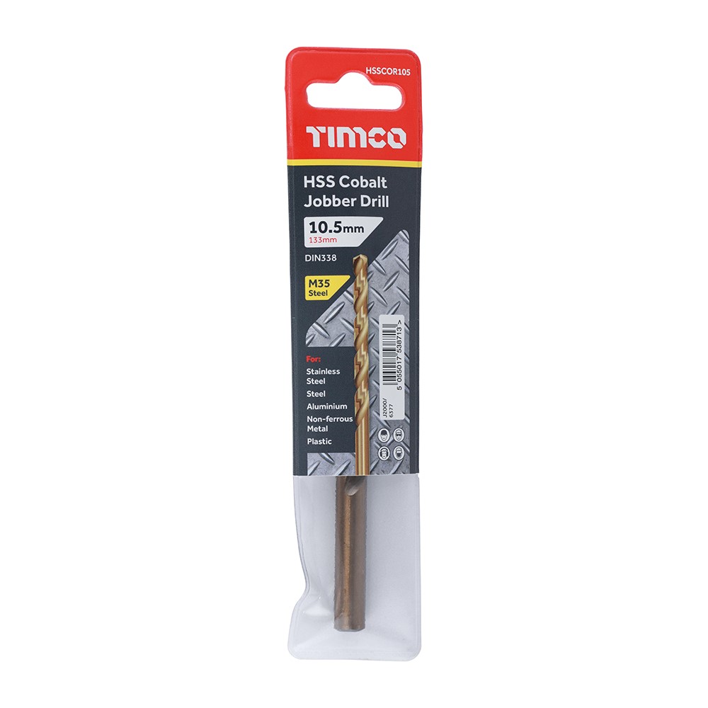 TIMCO Ground Jobber Drills - Cobalt M35 10.5mm