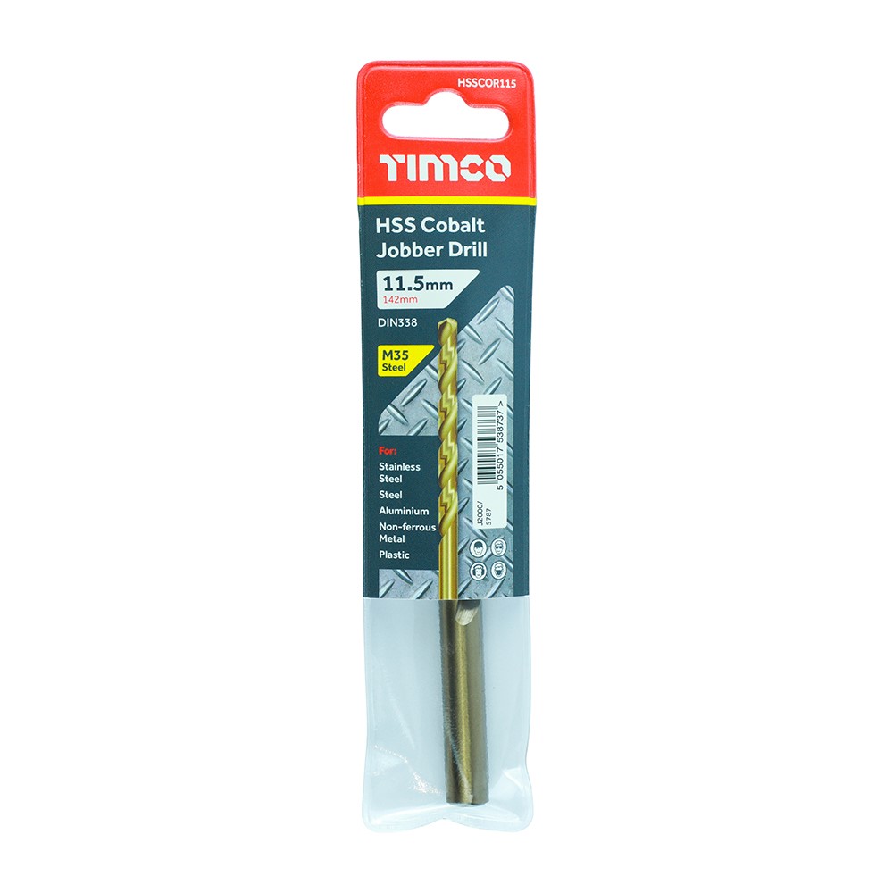 TIMCO Ground Jobber Drills - Cobalt M35 11.5mm