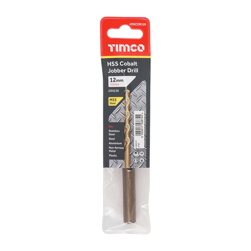 TIMCO Ground Jobber Drills - Cobalt M35 12.0mm