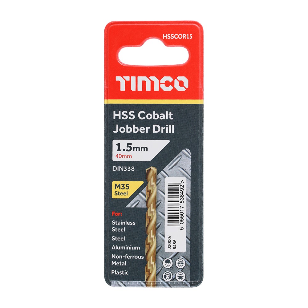 TIMCO Ground Jobber Drills - Cobalt M35 1.5mm