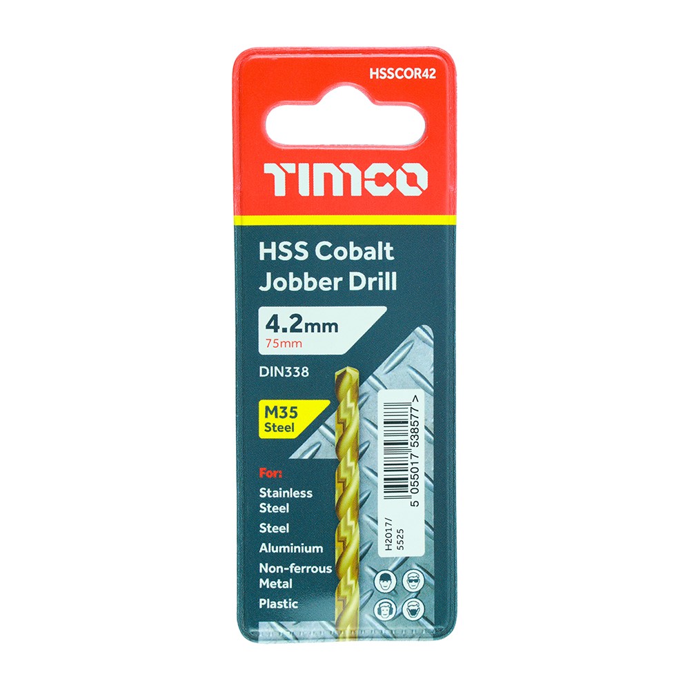 TIMCO Ground Jobber Drills - Cobalt M35 4.2mm