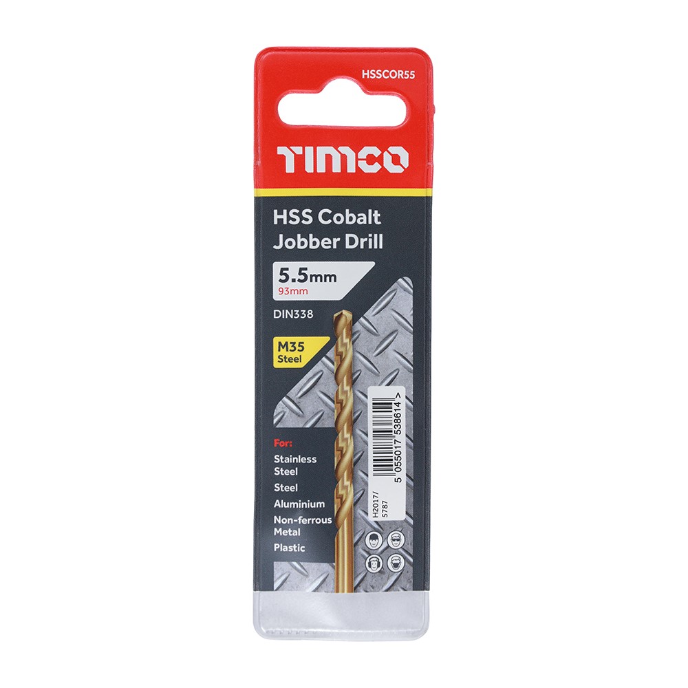 TIMCO Ground Jobber Drills - Cobalt M35 5.5mm