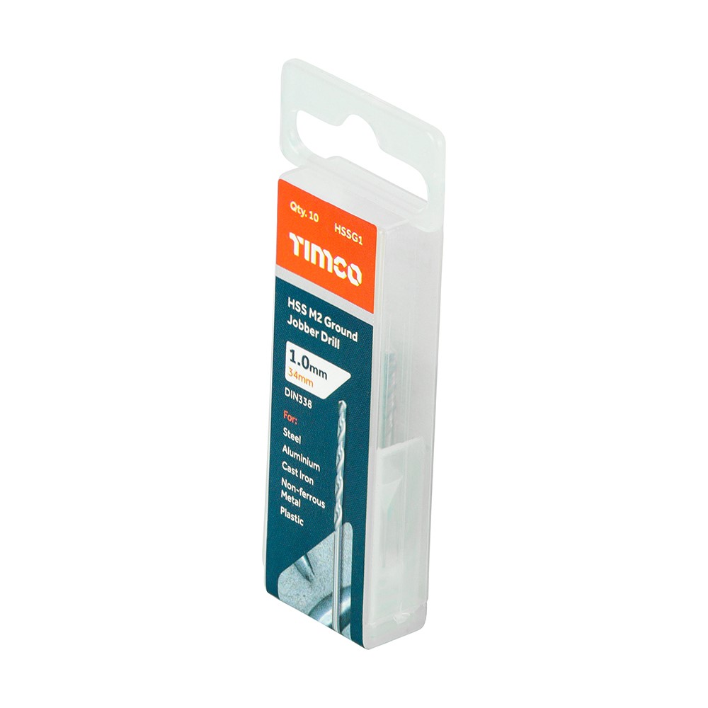 TIMCO Ground Jobber Drills - HSS M2 1.0mm (10 Tube)
