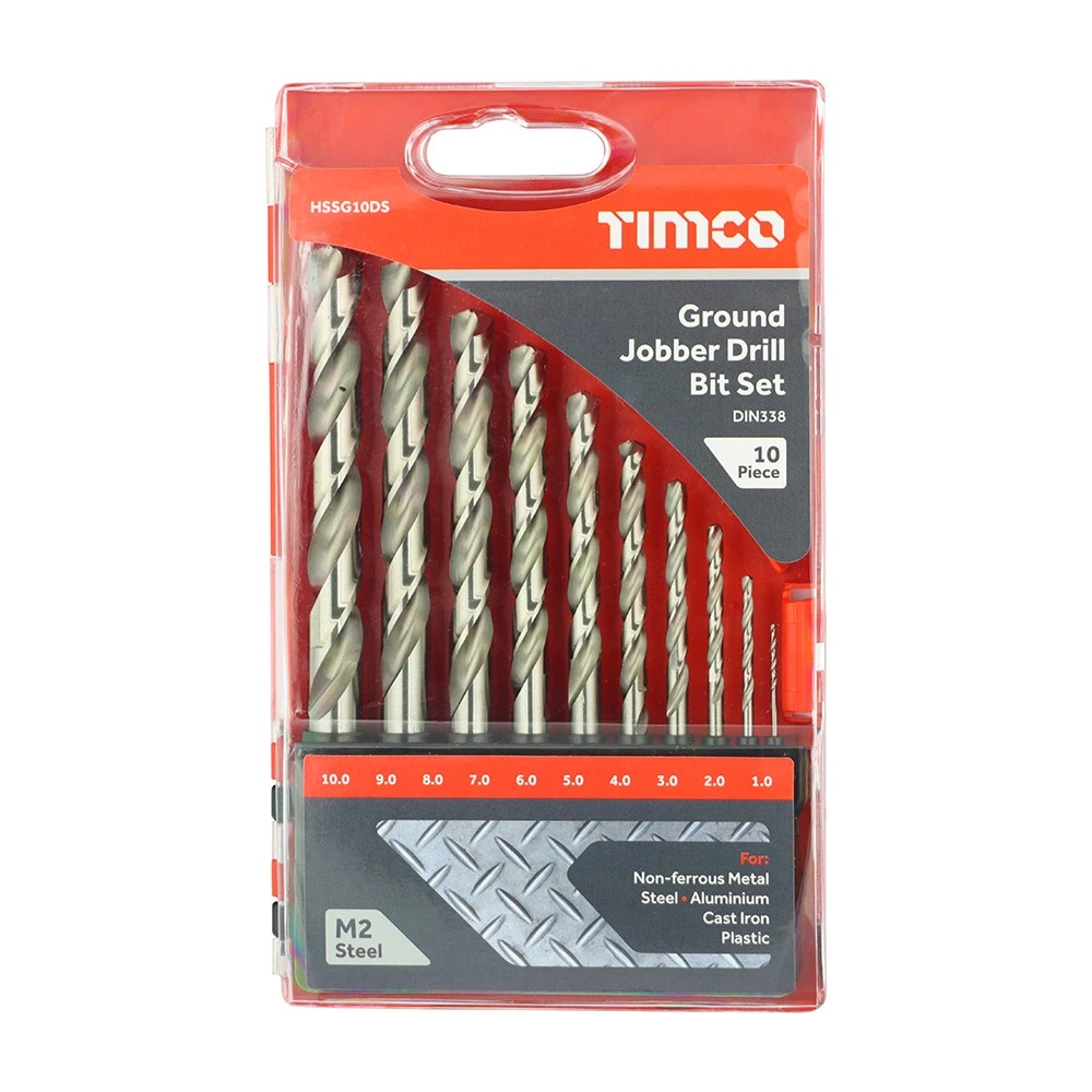 TIMCO Ground Jobber Drill Bit Set 10 Pack (10 Case)