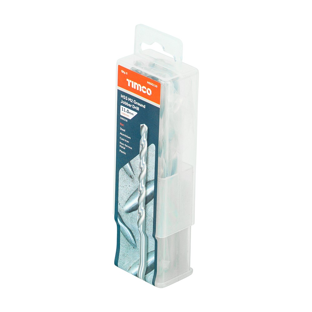 TIMCO Ground Jobber Drills - HSS M2 11.0mm (5 Tube)