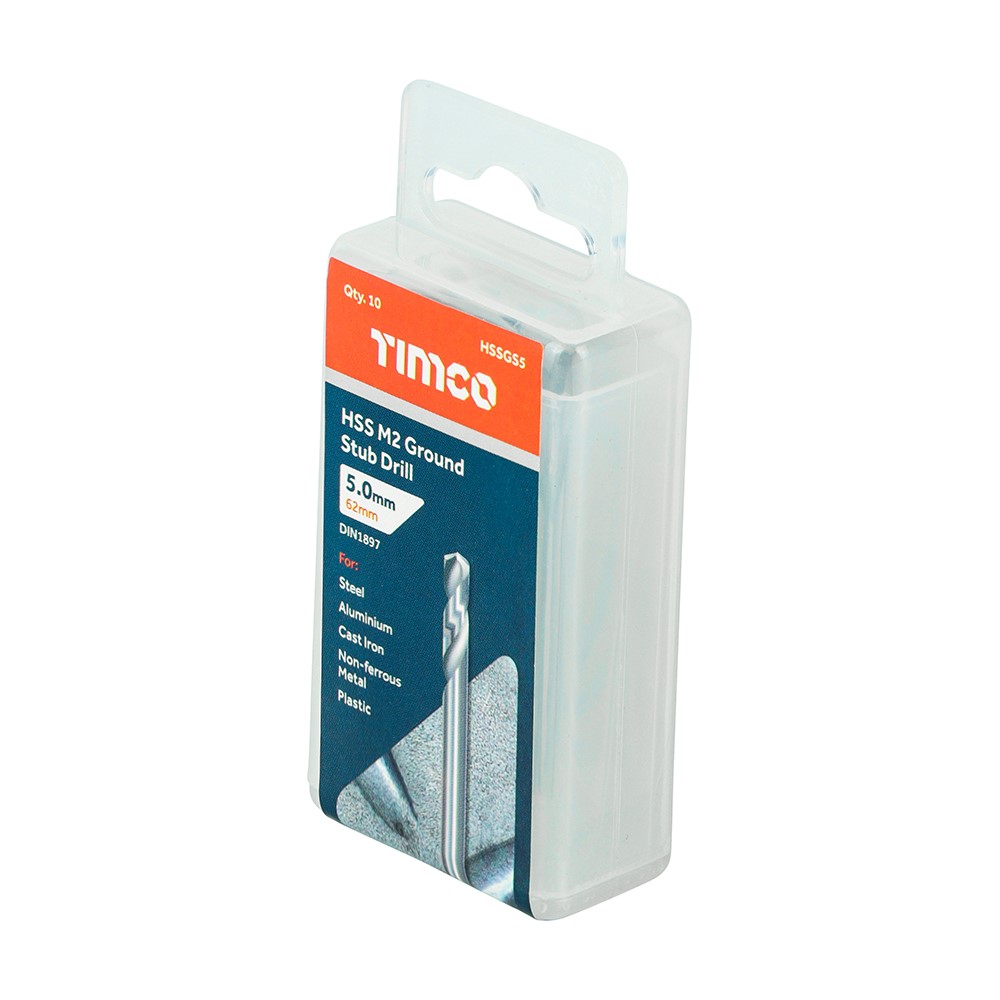 TIMCO Ground Jobber Drills - HSS M2 5.5mm (10 Tube)