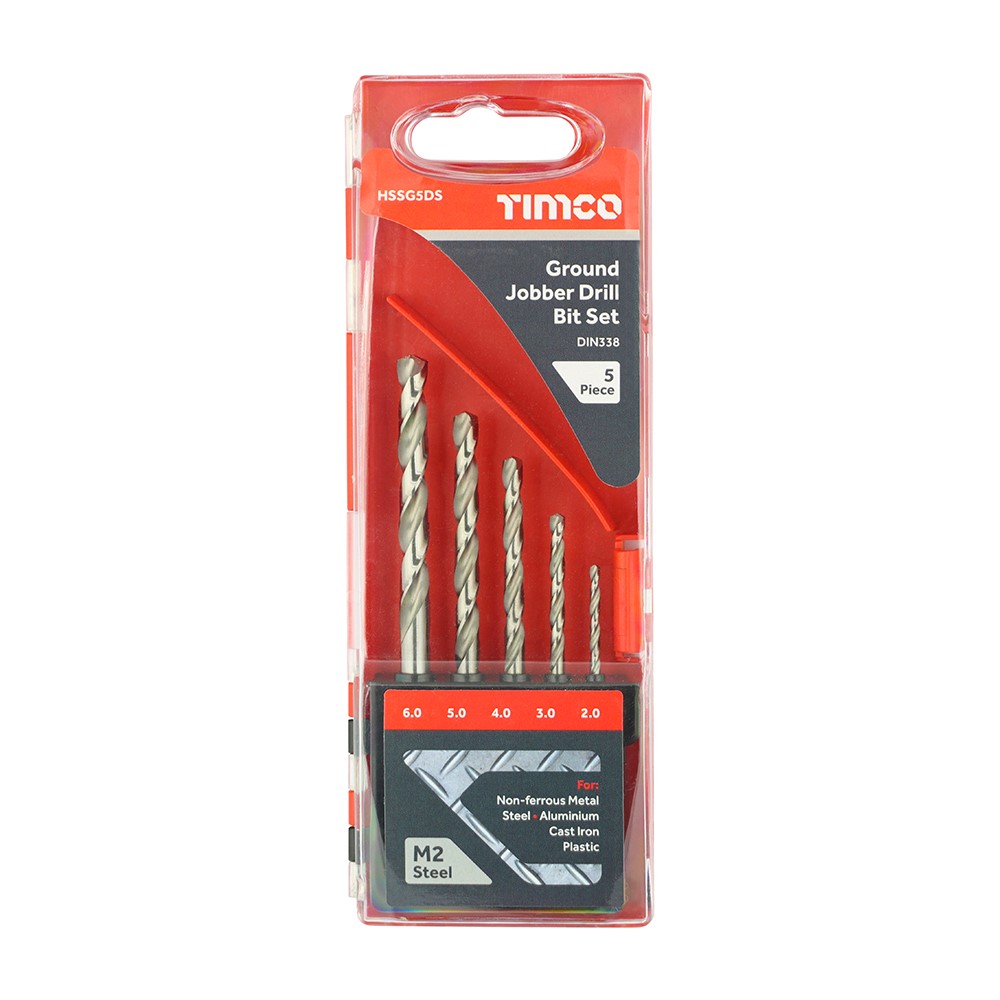 TIMCO Ground Jobber Drill Bit Set 5 Pack (5 Case)