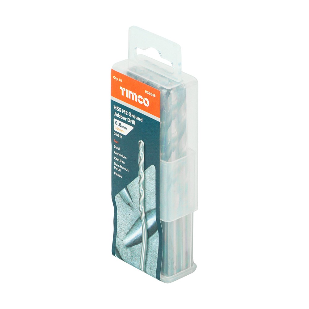TIMCO Ground Jobber Drills - HSS M2 6.8mm (10 Tube)